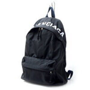 Balenciaga Wheel Backpack Nylon Black Navy Blue